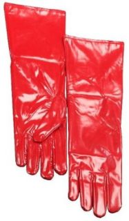 Long Red Vinyl Gloves Clothing