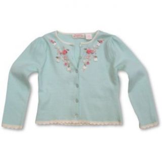 Hartstrings Girls Vintage Aqua Blue Cardigan Sweater