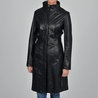 Knoles & Carter Womens Plus Size Leather 7/8 length Jacket