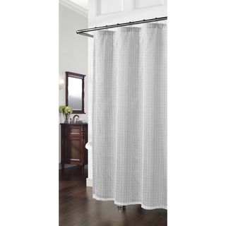 Cane Grey Geometric Shower Curtain