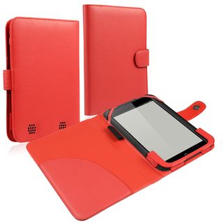 BasAcc Red Leather Case for  Nook HD