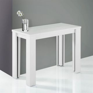LATITUDE Table console blanche 50/300x100cm   Achat / Vente CONSOLE