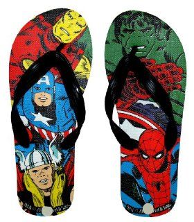 Superheroes Mens Flip Flops Sandals Select Shoe Size 10/11 Shoes