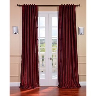 Ruby Vintage 120 inch Faux Textured Dupioni Silk Curtain Panel