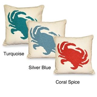 Crusty Crab Towel Stitch 18 inch Throw Pillow