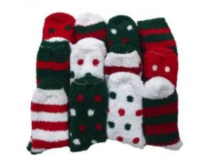 Fuzzy Socks, Christmas Socks, 6 Pair, Size: 9 11: Clothing