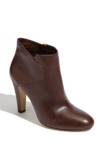 NINE WEST AZZURRO BOOTIE DARK BROWN WOMENS SIDE ZIPPER Size 10M: Shoes