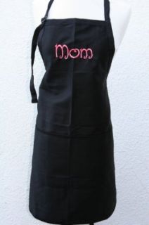 Black Mom Embroidered Apron: Clothing