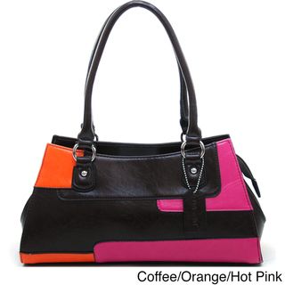 Dasein Womens Retro Color block Shoulder Bag