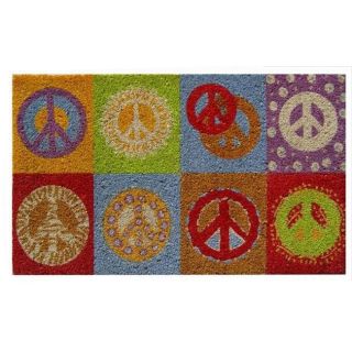 Peace Hand Woven Coir Doormat 18 x 30