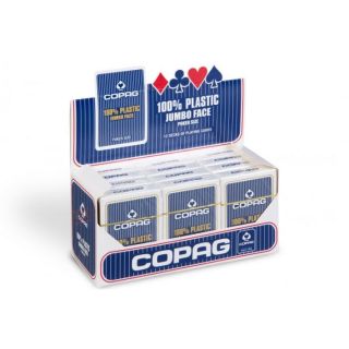 de cartes Copag Poker Jumbo (bleu) x12   Cartouche de 12 jeux de 54