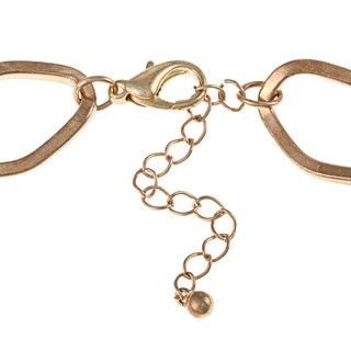 Alexa Starr Goldtone Bronze Glass Chip Link Necklace