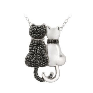Sterling Silver Black Diamond Accent Cat Necklace Today $25.49 5.0 (1