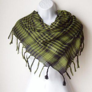 Military Olive Drab Houndstooth Scarf Clothing