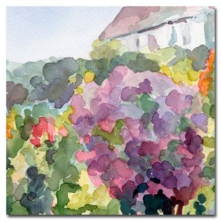 Beverly Brown Purple Blossoms, Monets Garden Canvas Art