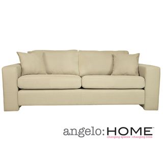 angeloHOME Angelo Washed Khaki Tan Sofa