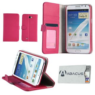 Deluxe Samsung Galaxy Note II Pink Stand Case with Secure Sleeve