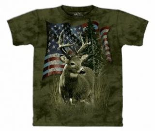The Mountain Mens Deer Flag Short Sleeve Tee Clothing