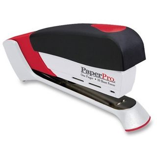 Paper Pro Accentra Red 20 sheet One finger Office Desktop Stapler