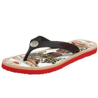 com Ed Hardy Mens BC Basic Thong Sandal,Red 10SBC307M,13 M US Shoes