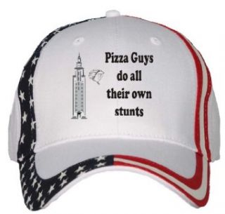 Pizza Guys do all their own stunts USA Flag Hat / Baseball