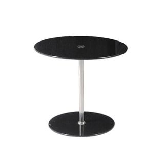 Euro Style Raina Black/ Chrome Side Table