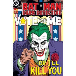 61 x 91 cm   Poster motif Joker Vote For Me , dimensions env. 61 x 91