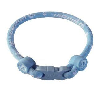 Phiten Custom Titanium Star Bracelet with Light Blue with
