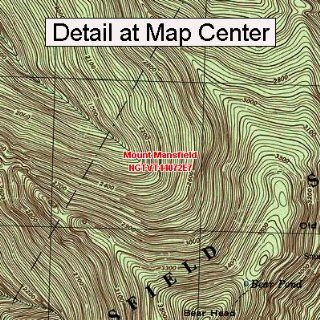 USGS Topographic Quadrangle Map   Mount Mansfield, Vermont