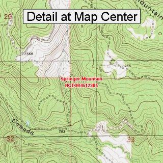 USGS Topographic Quadrangle Map   Springer Mountain