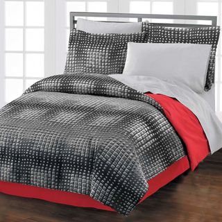 Illusion 4 piece Comforter Set with Bedskirt