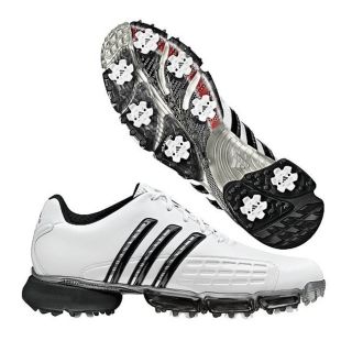 Adidas Powerband 2.0 White/White/Black Golf Shoes