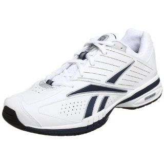 : Reebok Mens Speed Step Cross Trainer,White/Navy/Silver,8 M: Shoes