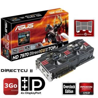 Asus AMD HD7970 3Go GDDR5 DirectCU II TOP   Achat / Vente CARTE