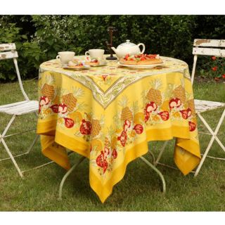 Tutti Frutti Yellow 59 inch Square Tablecloth