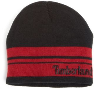 Timberland Boys 8 20 Knit Hat, Black, One Size Clothing