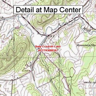 USGS Topographic Quadrangle Map   Davy Crockett Lake