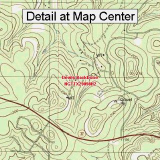 USGS Topographic Quadrangle Map   Devils Backbone, Texas