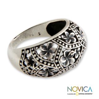 Sterling Silver Frangipani Mystique Ring (Indonesia)