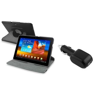 BasAcc Swivel Case/ Car Charger for Samsung Galaxy Tab 10.1 P7500