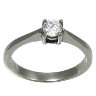 Stainless Steel Cubic Zirconia Solitaire Ring Today: $19.49 4.8 (8
