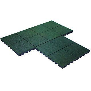 Playfall Playground Safety Tile (1.75 in.   Green in