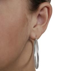 Tressa Sterling Silver 45 mm Hoop Earrings