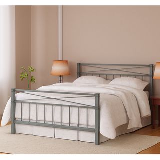 Amar Silver Finish Queen Bed