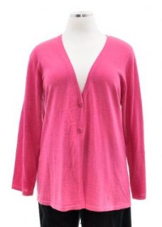 Eileen Fisher Peony Pink Merino Jersey Simple Long Sleeve