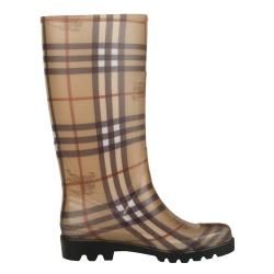 Burberry Womens Check Rubber Rain Boots
