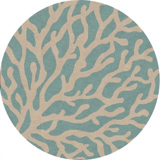 Coastal Blue Indoor/ Outdoor Rug (8 Round)