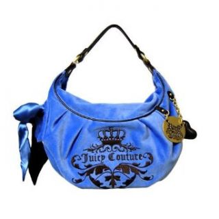 Juicy Couture Royal Crown Blue Velour Handbag: Clothing