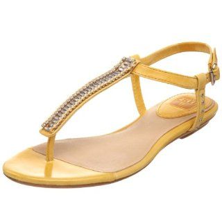 FRYE Womens Laurel T Strap Sandal,Lemon,5.5 M US: Shoes