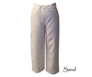Womens Linen Draw String Pants, 10, Lavender: Clothing